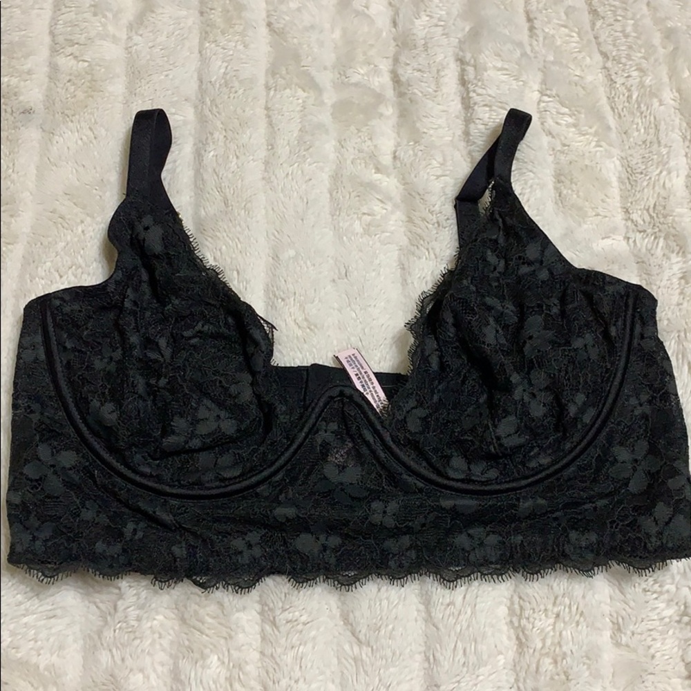 VS Dream Angels Unlined Black Bra 36DD